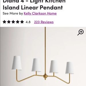 NEW Diana 4 Light Linear Pendant Light